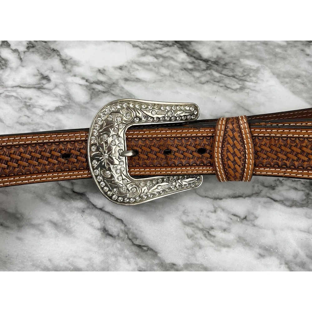 NOCONA Men's Western Style Belt Basketweave Genuine Leather N24580153 Sz 42